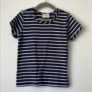 NEW Hanna Andersson navy blue and white striped shirt 110 cm (size 5)